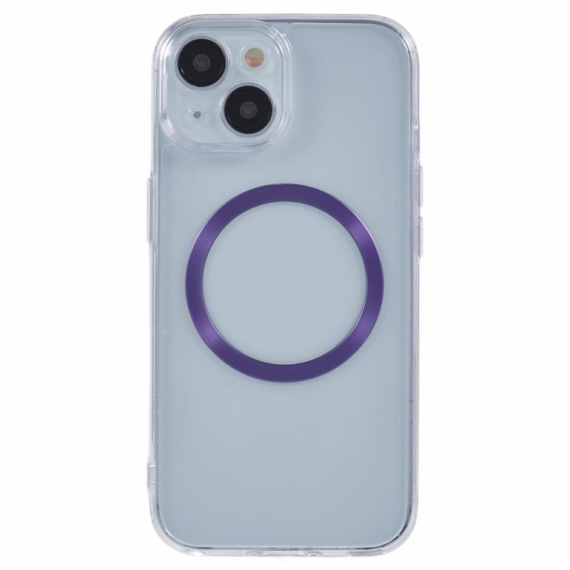 Coque iPhone 14 MagSafe Transparente avec Anneau Coloré
