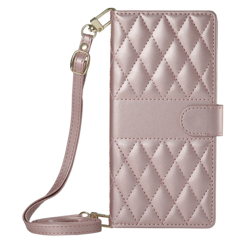 Housse Poco M7 4G Matelassée avec Lanière et Bandoulière