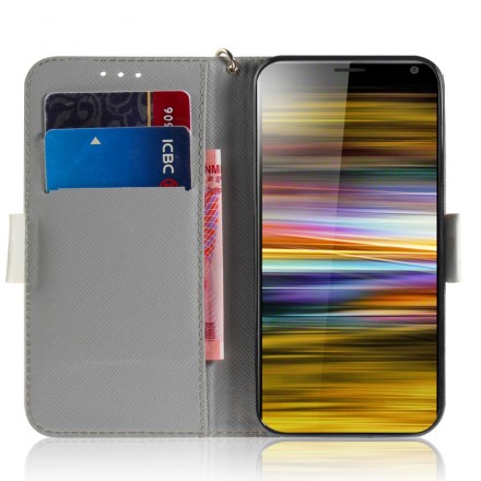 Housse Sony Xperia 10 Branche en Fleurs à Lanière Housse Sony Xperia 10 Branche en Fleurs à Lanière