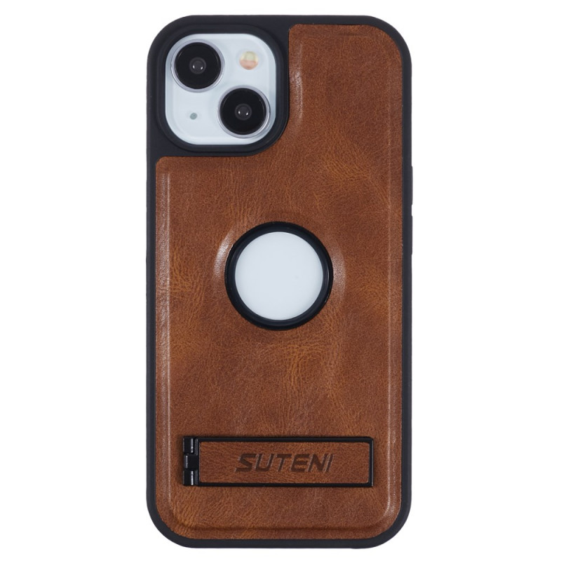 Coque iPhone 14 MagSafe Effet Cuir avec Support Intégré