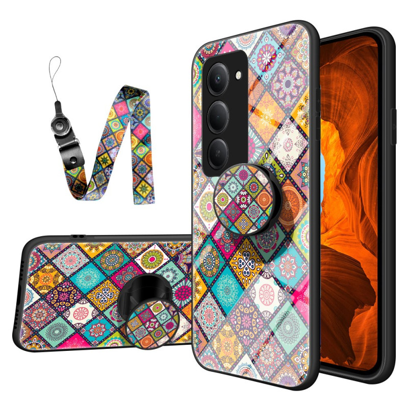 Coque Xiaomi Redmi 15 4G avec Support et Lanière Patchwork