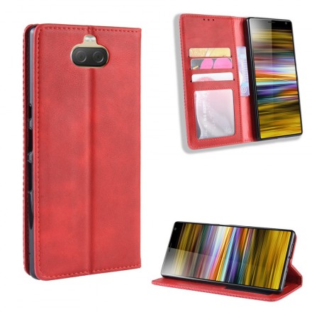 Flip Cover Sony Xperia 10 Simili Cuir Vintage Uni Flip Cover Sony Xperia 10 Simili Cuir Vintage Uni