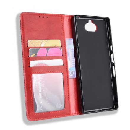 Flip Cover Sony Xperia 10 Simili Cuir Vintage Uni Flip Cover Sony Xperia 10 Simili Cuir Vintage Uni