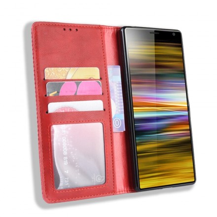 Flip Cover Sony Xperia 10 Simili Cuir Vintage Uni Flip Cover Sony Xperia 10 Simili Cuir Vintage Uni