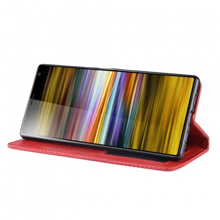 Flip Cover Sony Xperia 10 Simili Cuir Vintage Uni Flip Cover Sony Xperia 10 Simili Cuir Vintage Uni