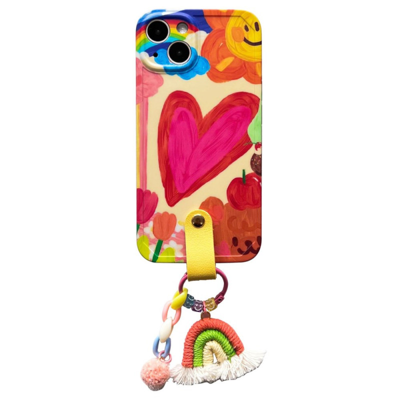 Coque iPhone 13 Coeur avec Bandoulière