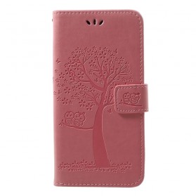 Housse Samsung Galaxy A30 Arbre et Hiboux à Lanière