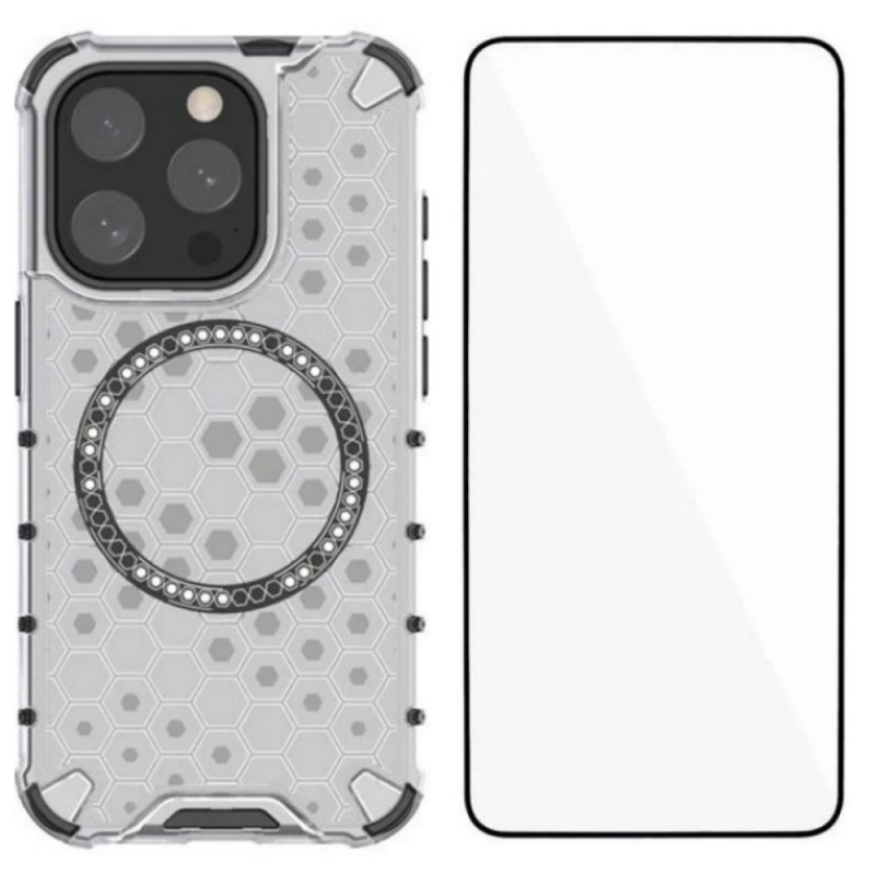 Coque iPhone 14 Pro MagSafe Nid d'Abeille avec Protecteur Écran