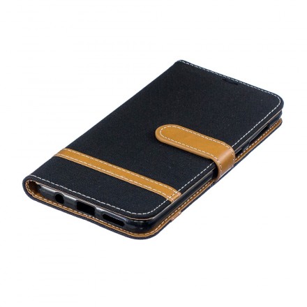 Housse Samsung Galaxy A30 Tissu Et Effet Cuir Housse Samsung Galaxy A30 Tissu Et Effet Cuir