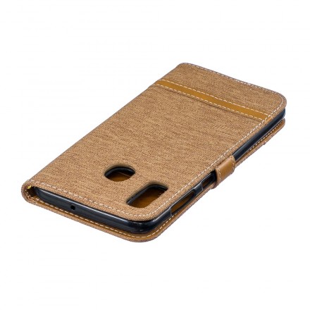 Housse Samsung Galaxy A30 Tissu Et Effet Cuir