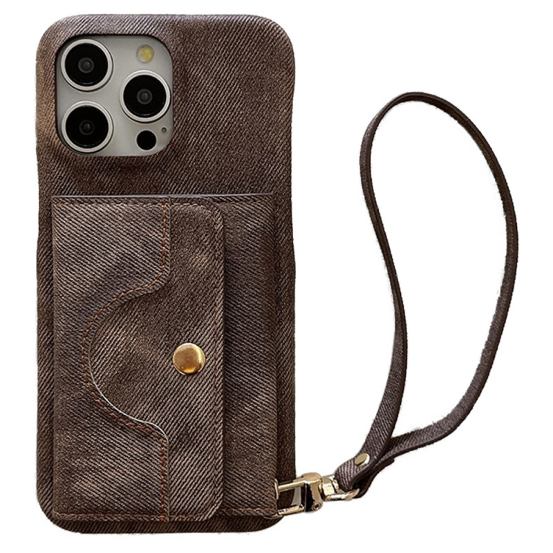 Coque iPhone 14 Pro Porte-Cartes Miroir et Lanière