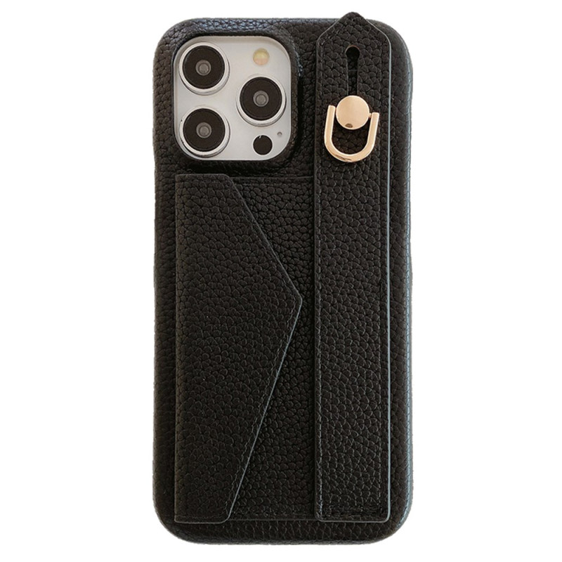Coque iPhone 14 Pro Effet Cuir avec Sangle Manuelle