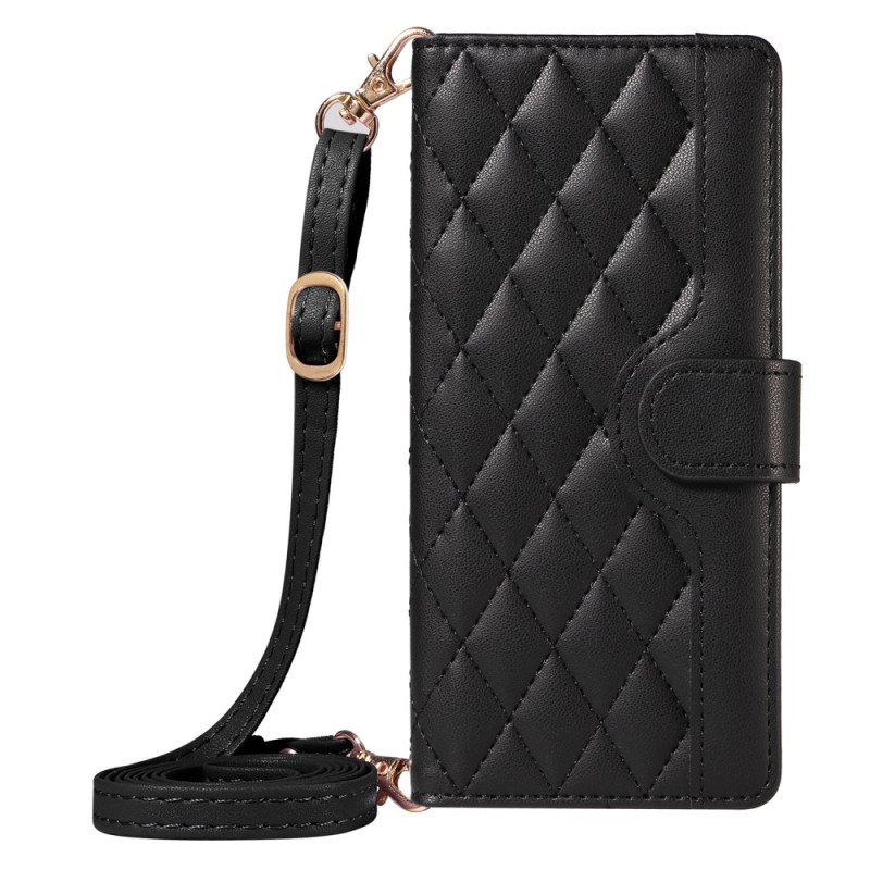Housse iPhone 14 Pro Design Matelassé avec Sangles