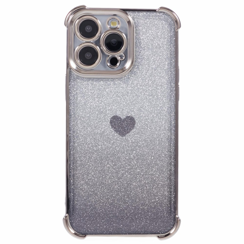 Coque iPhone 14 Pro Motif Cœur et Paillettes