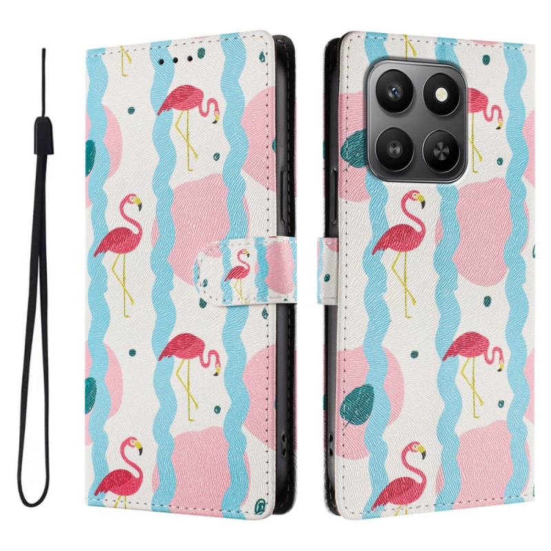 Housse Honor 400 Smart 5G / 4G / X7d 5G / 4G Flamants Roses