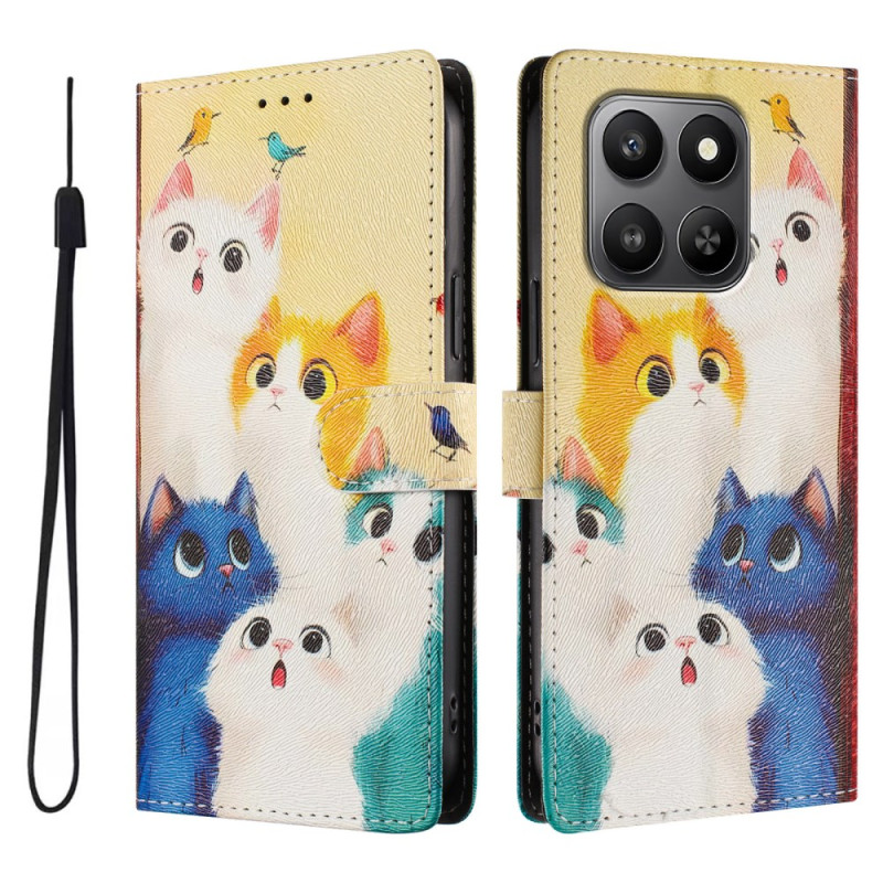 Housse Honor 400 Smart 5G / 4G / X7d 5G / 4G Chats Colorés