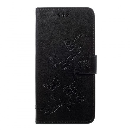 Housse Samsung Galaxy A50 Papillons et Fleurs à Lanière Housse Samsung Galaxy A50 Papillons et Fleurs à Lanière
