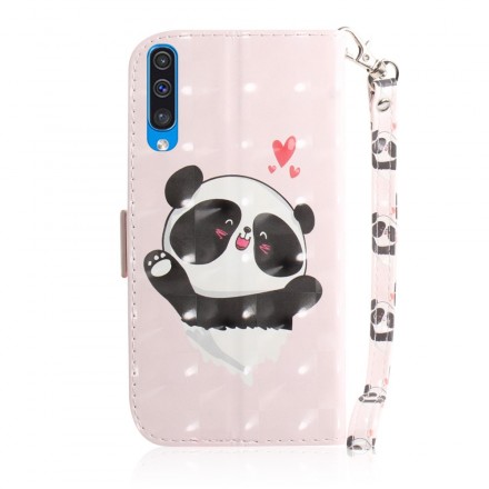 Housse Samsung Galaxy A50 Panda Love à Lanière Housse Samsung Galaxy A50 Panda Love à Lanière