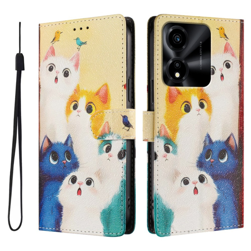 Housse Honor X5c Plus Chat Colorés