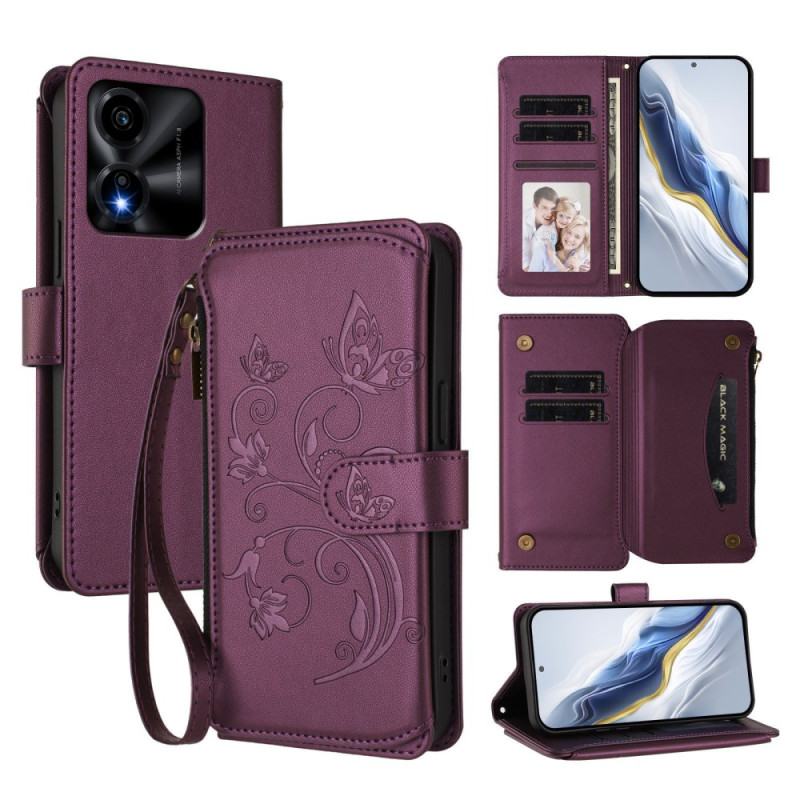 Housse Honor X5c Plus Portefeuille Floral
