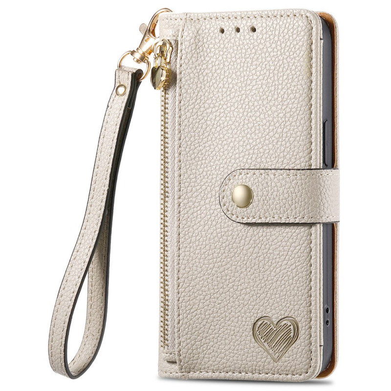 Housse Xiaomi Redmi 15C 5G / 4G Portefeuille Coeur