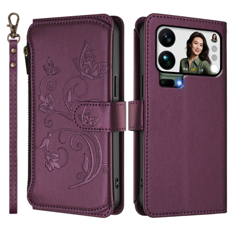 Housse Xiaomi 17 Pro Max Portefeuille Floral