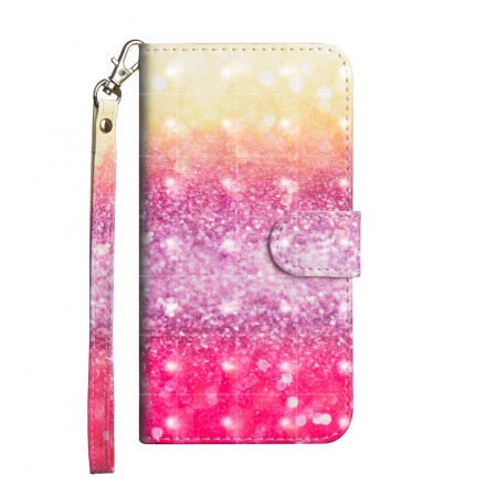 Housse Huawei Y6 2019 Dégradé Paillettes Magentas Housse Huawei Y6 2019 Dégradé Paillettes Magentas