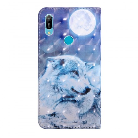 Housse Huawei Y6 2019 Loup au Claire de Lune