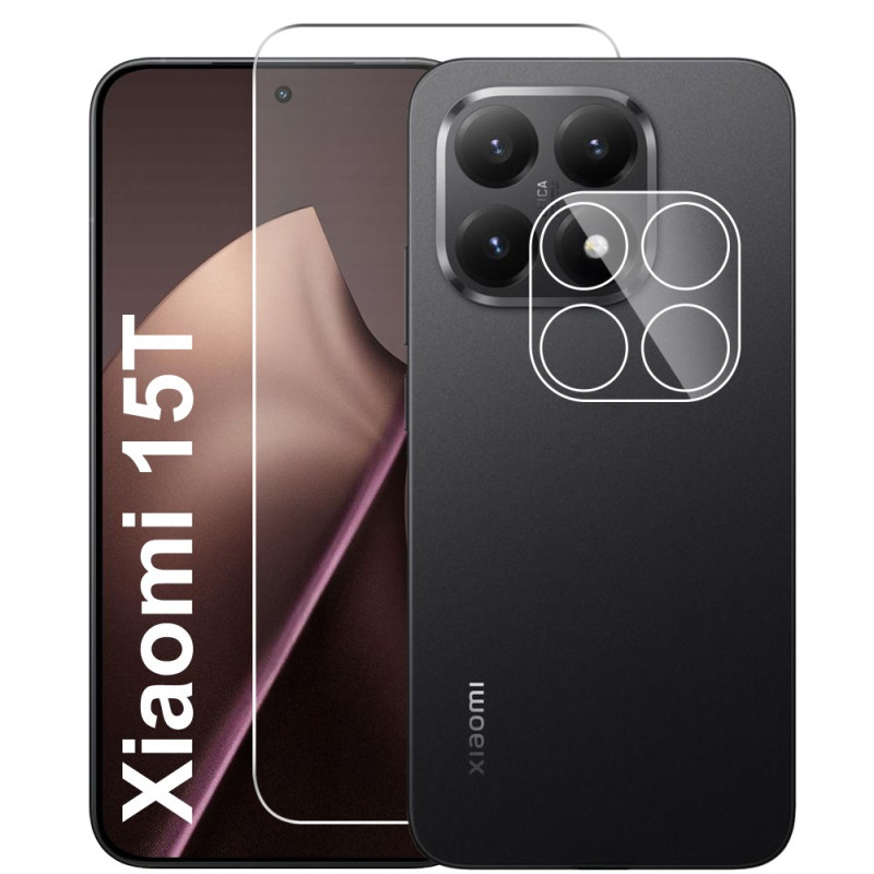 Protection en Verre Trempé pour Écran Xiaomi 15T avec Lentille de Protection
