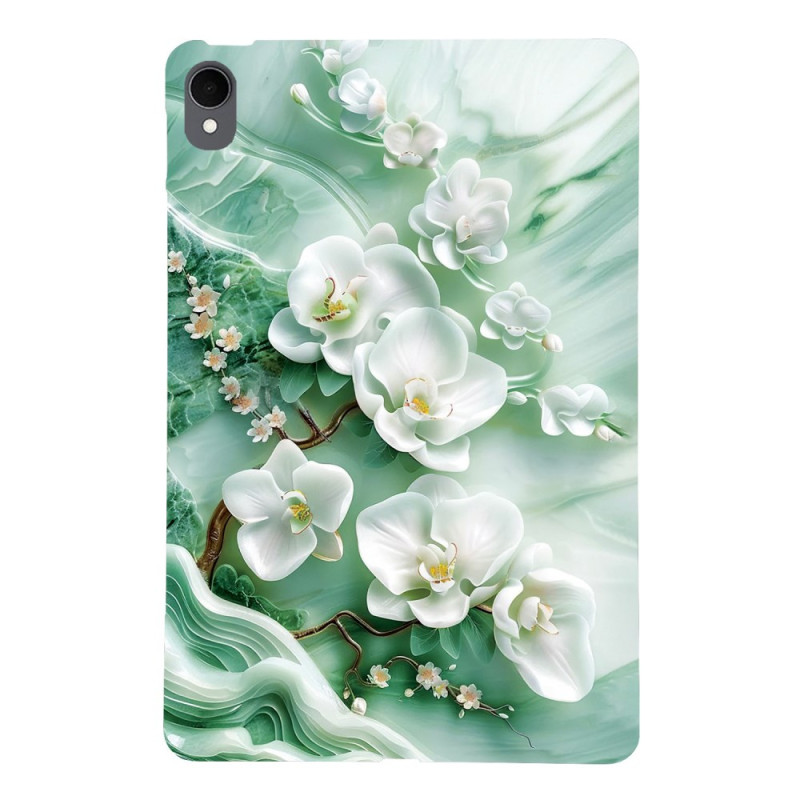 Coque Samsung Galaxy Tab S11 Fleurs de jade