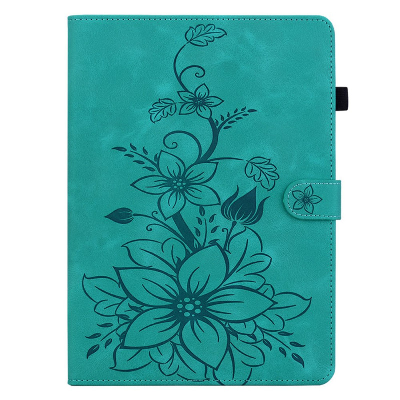 Housse Samsung Galaxy Tab S11 Effet Daim Florale