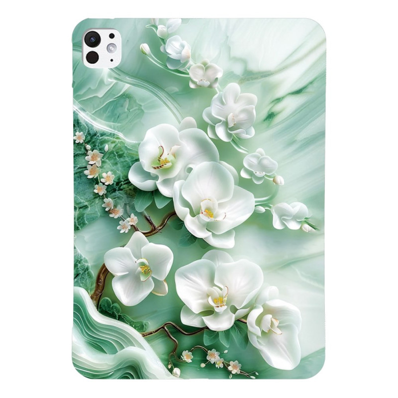 Coque iPad Pro 11 (2025) / 11 (2024) Fleurs de Jade