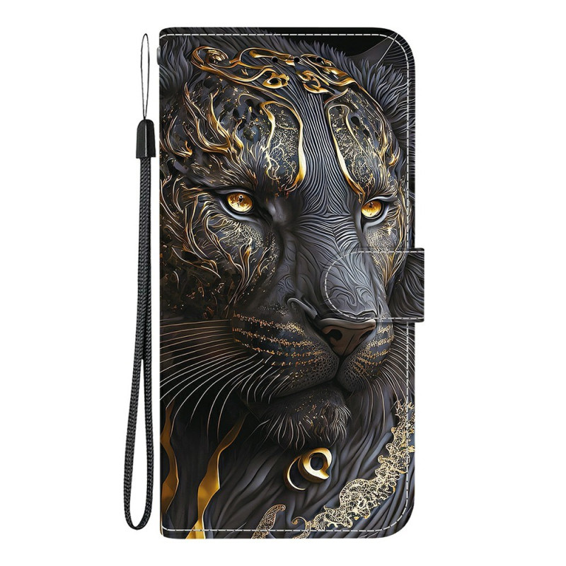 Housse Honor 400 Smart 5G / 4G / X7d 4G Lion Noir et Or