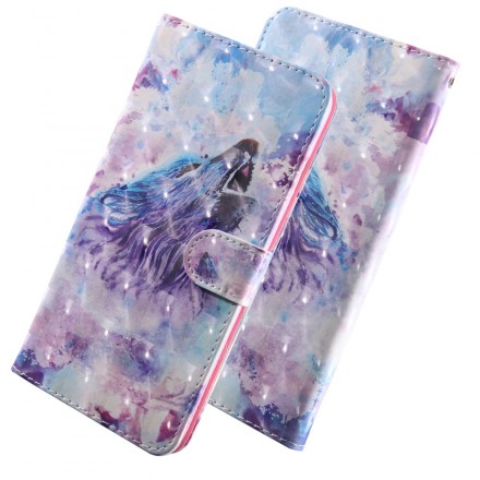 Housse Samsung Galaxy A50 Loup Aquarelle