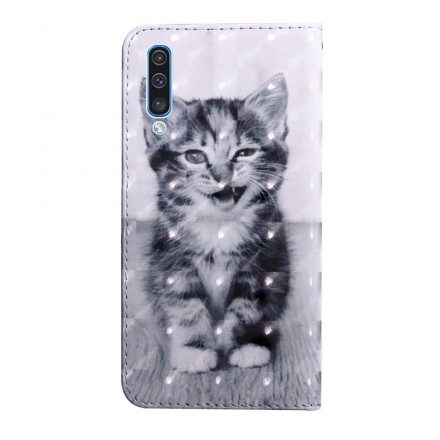 Housse Samsung Galaxy A50 Chat Noir et Blanc Housse Samsung Galaxy A50 Chat Noir et Blanc