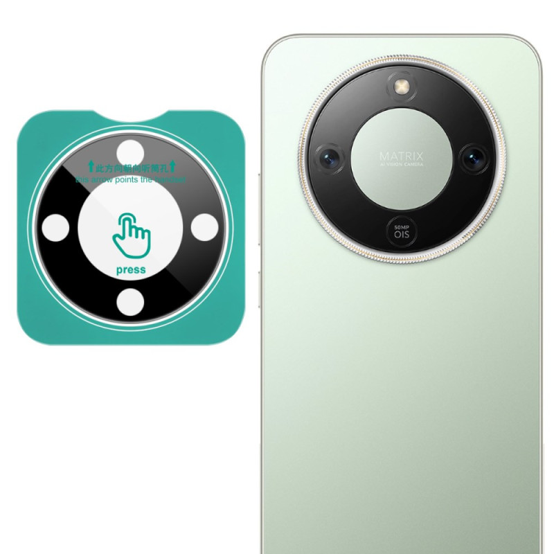 Lentille de Protection en Verre Trempé avec Cadre de Positionnement pour Honor Magic 8 Lite (version noire)