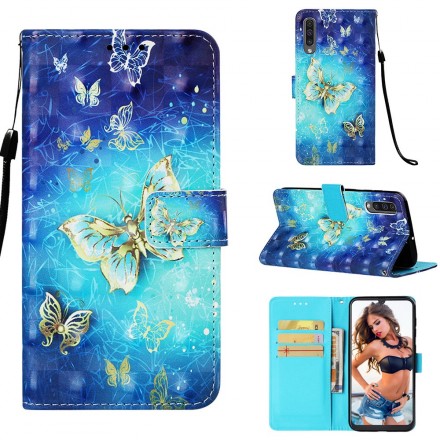 Housse Samsung Galaxy A50 Papillons Dorés Housse Samsung Galaxy A50 Papillons Dorés