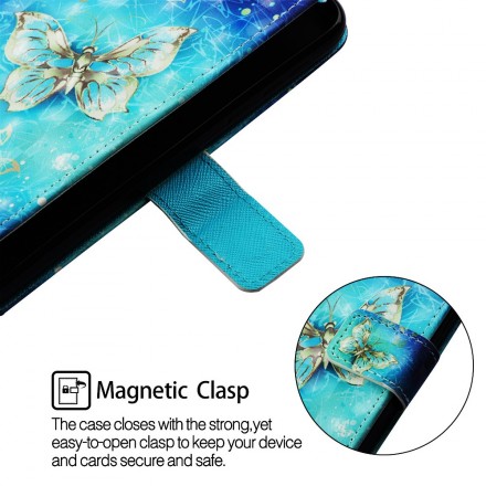 Housse Samsung Galaxy A50 Papillons Dorés Housse Samsung Galaxy A50 Papillons Dorés