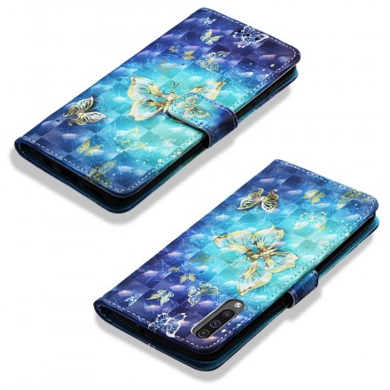 Housse Samsung Galaxy A50 Papillons Dorés Housse Samsung Galaxy A50 Papillons Dorés