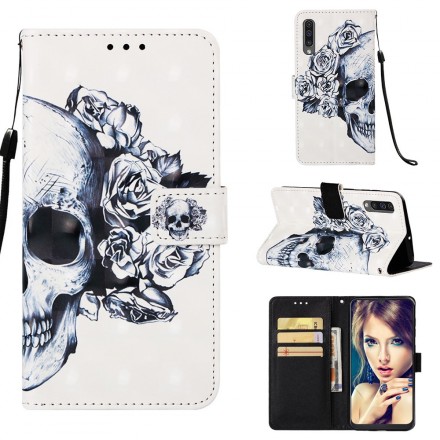 Housse Samsung Galaxy A50 Tête de Mort Fleurie Housse Samsung Galaxy A50 Tête de Mort Fleurie
