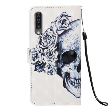 Housse Samsung Galaxy A50 Tête de Mort Fleurie Housse Samsung Galaxy A50 Tête de Mort Fleurie