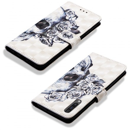 Housse Samsung Galaxy A50 Tête de Mort Fleurie Housse Samsung Galaxy A50 Tête de Mort Fleurie