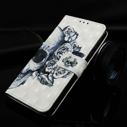 Housse Samsung Galaxy A50 Tête de Mort Fleurie Housse Samsung Galaxy A50 Tête de Mort Fleurie