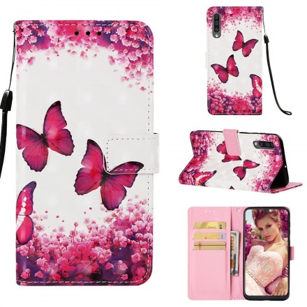 Housse Samsung Galaxy A50 Papillons Rouges Housse Samsung Galaxy A50 Papillons Rouges