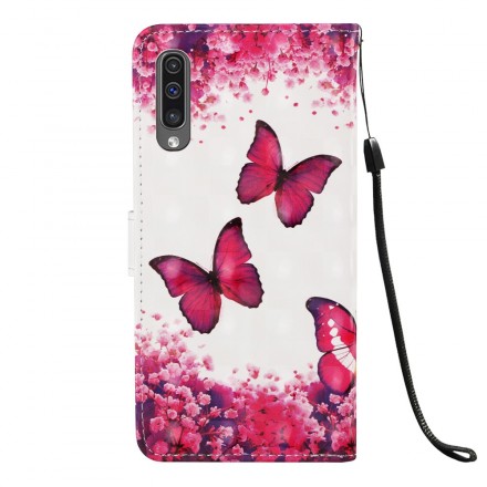 Housse Samsung Galaxy A50 Papillons Rouges Housse Samsung Galaxy A50 Papillons Rouges