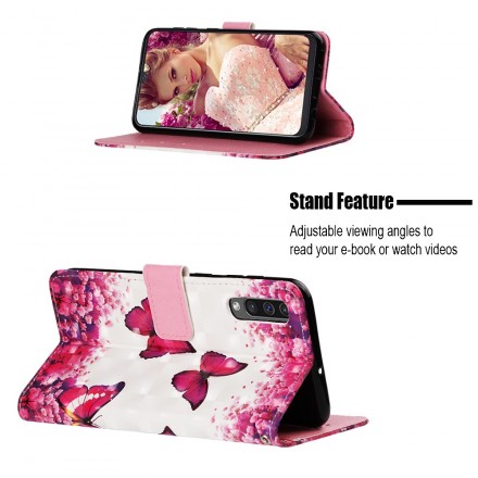 Housse Samsung Galaxy A50 Papillons Rouges Housse Samsung Galaxy A50 Papillons Rouges