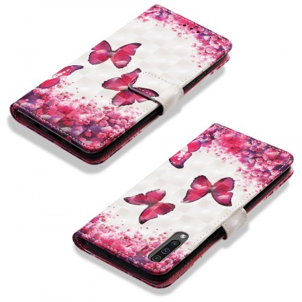 Housse Samsung Galaxy A50 Papillons Rouges Housse Samsung Galaxy A50 Papillons Rouges