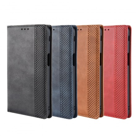 Flip Cover Samsung Galaxy J6 Plus Effet Cuir Vintage Stylisé Flip Cover Samsung Galaxy J6 Plus Effet Cuir Vintage Stylisé