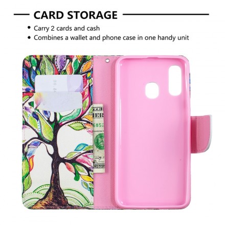 Housse Samsung Galaxy A40 Arbre Coloré Housse Samsung Galaxy A40 Arbre Coloré