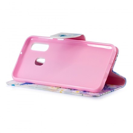Housse Samsung Galaxy A40 Papillons et Fleurs Peint Housse Samsung Galaxy A40 Papillons et Fleurs Peint